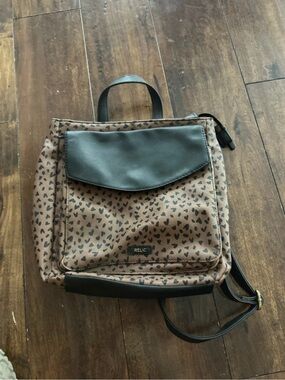 Relic by Fossil Brown & Black Heart-Print Backpack Purse
